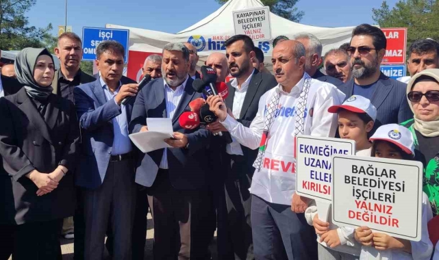 DEM Partili belediyeler tarafından işten çıkartılan işçilerin eylemine destek
