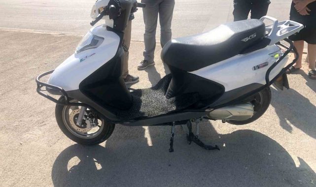 Devrilen motosikletin sürücüsü yaralandı