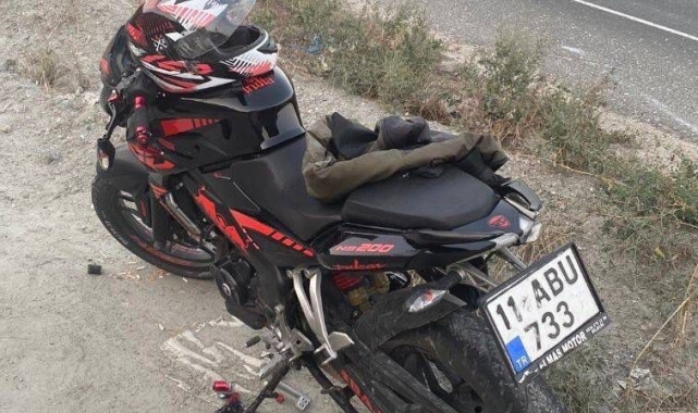 Devrilen motosikletin sürücüsü yaralandı