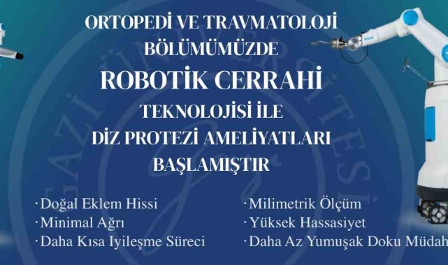 Diz protezi ameliyatları yapay zekalı robotik cerrahiyle yapılıyor
