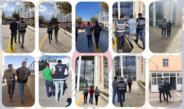 Elazığ'da kesinleşmiş hapis cezası bulunan 68 zanlı yakalandı