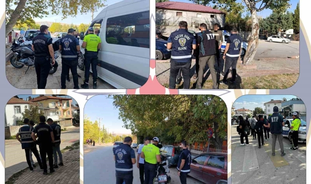Elazığ'da polis ekipleri okul önü denetimlerine devam ediyor