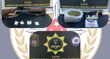 Elazığ'da uyuşturucu ile mücadele: 3 tutuklama