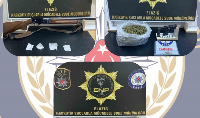 Elazığ'da uyuşturucu ile mücadele: 3 tutuklama