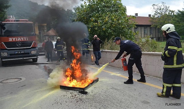 Emniyet personeline acil durumlar için uygulamalı eğitim