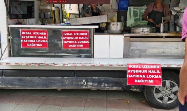 Eskişehir'de İkbal Uzuner ve Ayşenur Halil hayrına lokma dağıtıldı