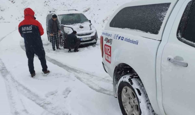 Giresun'da mahsur kalan vatandaşlar kurtarıldı