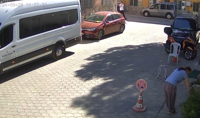 Gözüne kestirdiği çiçeği kökleriyle götürdü