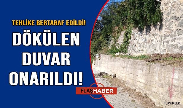 Haberimiz sonrası onarıldı