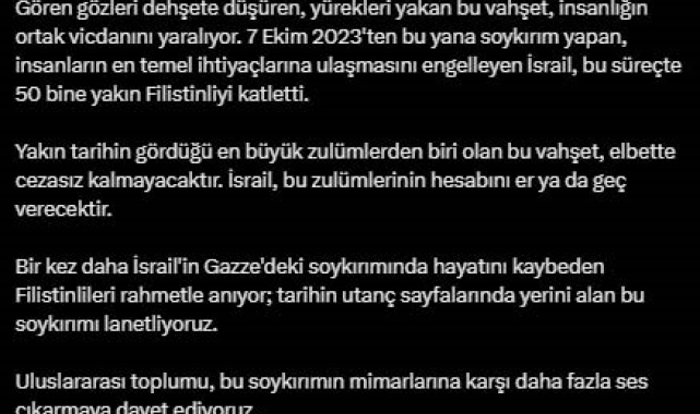 İletişim Başkanı Altun: "İsrail'in Gazze'deki soykırımını lanetliyoruz"