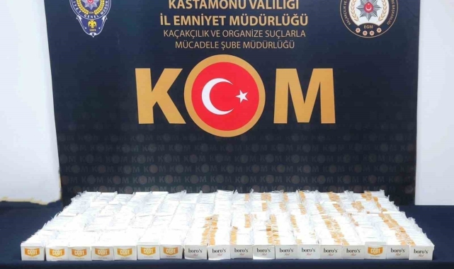 Kastamonu'da 14 bin 400 doldurulmuş makaron ele geçirildi