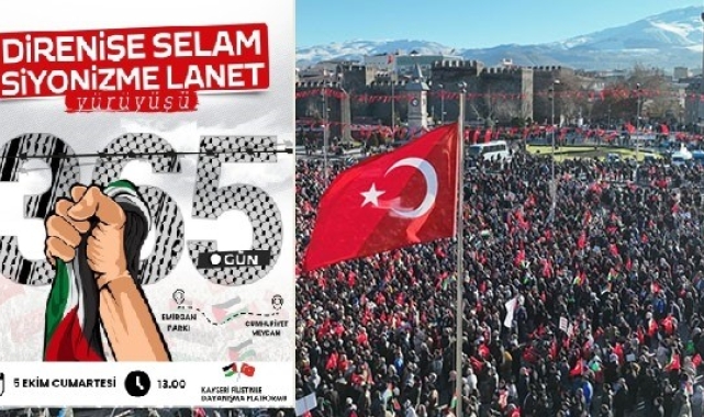 Kayseri&#039;de &#039;Direnişe Selam, Siyonizme Lanet&#039; yürüyüşü yapılacak