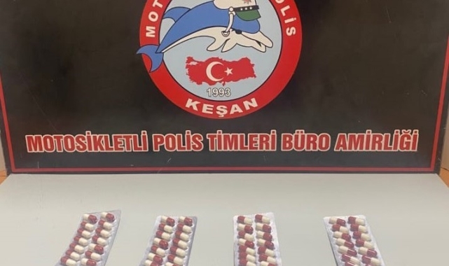 Keşan'da sentetik ecza ile yakalanan şüpheli gözaltına alındı