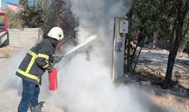 Kırıkhan'da trafo yangını