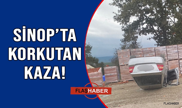 Kontrolden çıkan otomobil takla attı