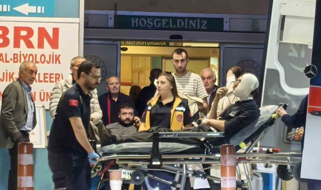 Kopan halat yüzüne çarptı