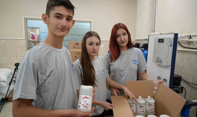 Lisede üretilen temizlik malzemeleri tüm Türkiye'ye satılacak