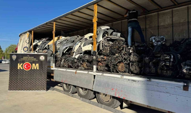 Manisa'da kaçakçılığa geçit yok; 152 adet motor ve şanzıman ele geçirildi