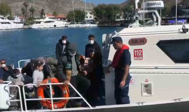 Marmaris'te 5'i çocuk 20 düzensiz göçmen yakalandı
