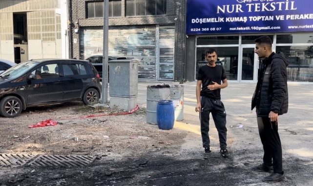 Mercedes marka elektrikli cip park halinde alev topuna döndü