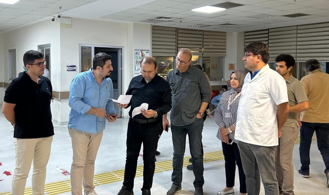 Müdür Şenkul'dan Kuşadası Devlet Hastanesi'nde akşam denetimi