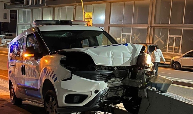 Niğde'de polis aracı kaza yaptı: 1 polis yaralandı