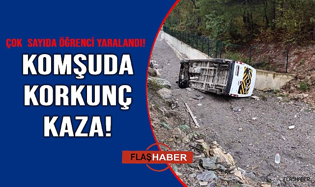 Öğrenci servisi takla attı