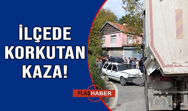 Otomobil ile kamyon kafa kafaya çarpıştı