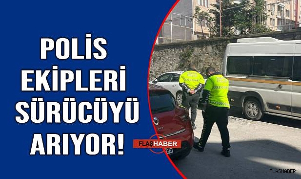 Park halindeki okul servisine sürtüp kaçtı