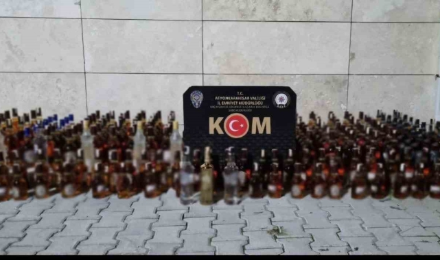 Polis 241 şişe sahre bandrollü alkol ele geçirdi