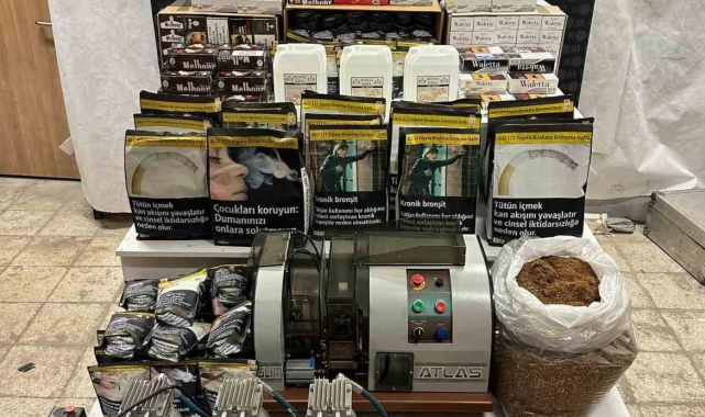 Polis ekiplerinden kaçak tütün operasyonu