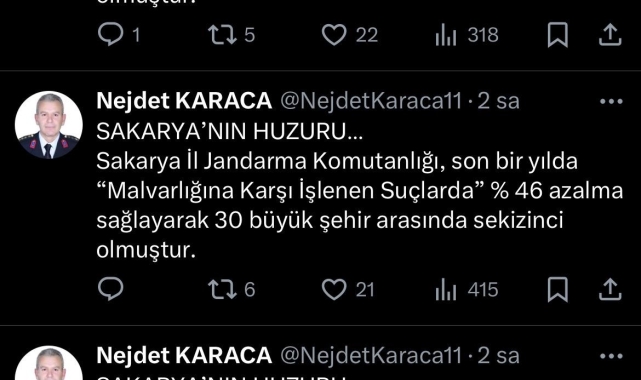 Sakarya hırsızlık vakalarının en çok azaldığı büyükşehir oldu