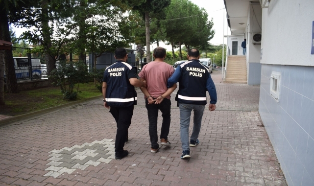 Samsun'da 10 yıl hapis cezası bulunan firari hükümlü yakalandı