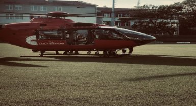 Samsun'da kalp krizi geçiren kişiye ambulans helikopterle müdahale edildi