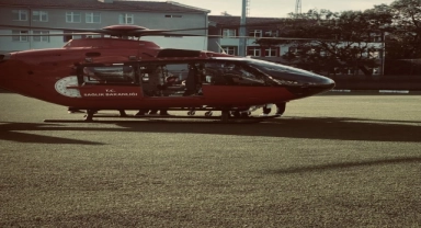 Samsun'da kalp krizi geçiren kişiye ambulans helikopterle müdahale edildi