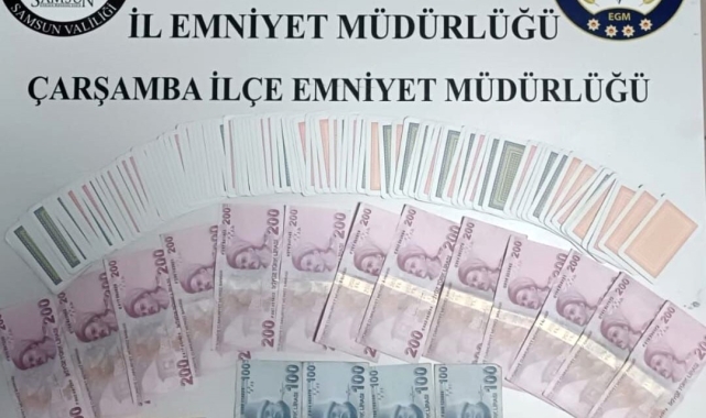 Samsun'da kumar oynayan 4 kişi suçüstü yakalandı