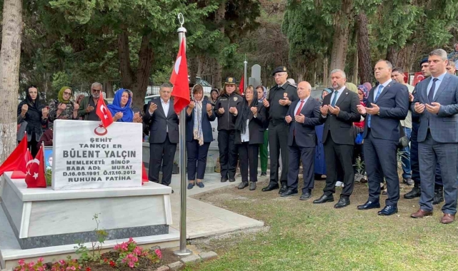 Şehit Bülent Yalçın, kabri başında anıldı