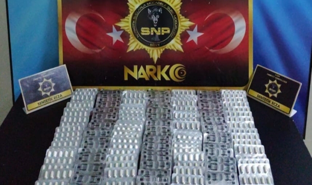 Siirt'te bin 443 uyuşturucu hap ele geçirildi