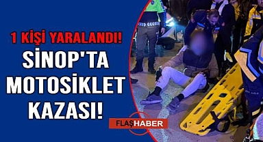 Sinop'ta 2 motosiklet çarpıştı