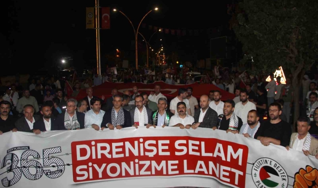 Şırnak'ta Gazze'ye destek gösterisi