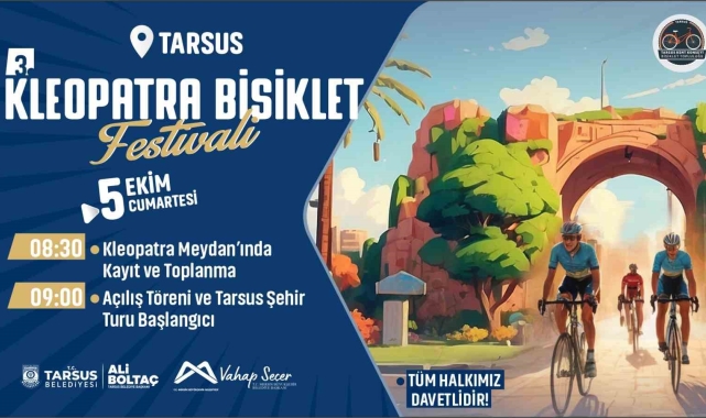 Tarsus'ta 3. Kleopatra Bisiklet Festivali başlıyor
