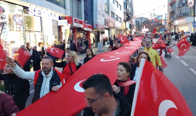 Tekirdağ'da Cumhuriyet Bayramı'nda 1 kilometrelik dev yürüyüş