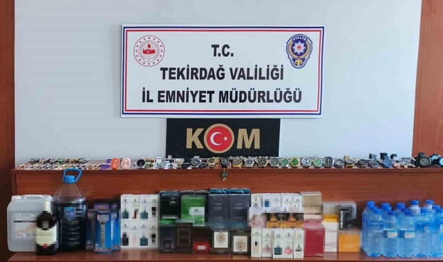 Tekirdağ'da eş zamanlı operasyon: Kaçak içki ve parfüm ele geçirildi