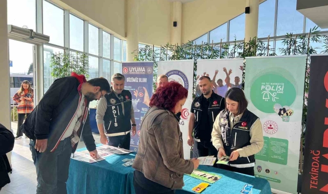 Tekirdağ'da narkotik timlerinden uyuşturucu bilgilendirme etkinliği