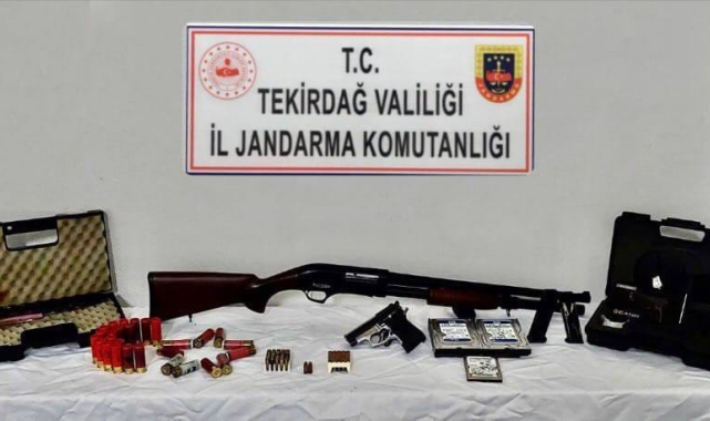 Tekirdağ'da ruhsatsız silah ve fişek operasyonları
