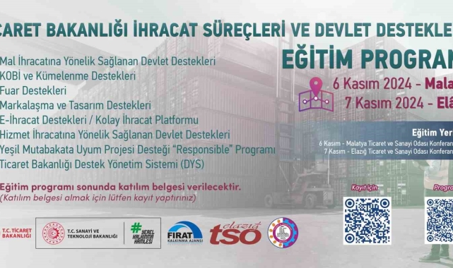 Ticaret Bakanlığı ihracat süreçleri ve devlet destekleri eğitim programı başlıyor
