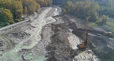 Türkeli'de dere ıslah çalışması yapıldı