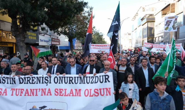 Van'da Filistin'e destek yürüyüşü