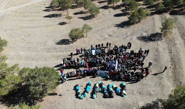 Van'da gençler ormanlık alanda temizlik yaptı