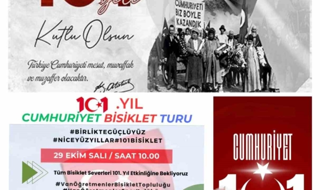 Van'da pedallar Cumhuriyet için çevrilecek